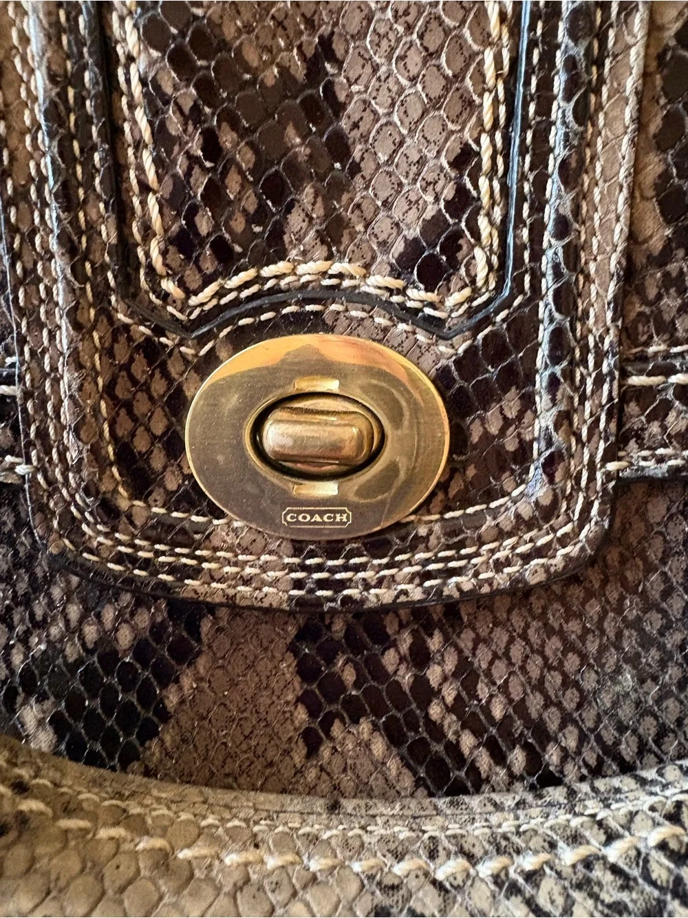Vintage Coach Hampton Miranda python Satchel- OBO